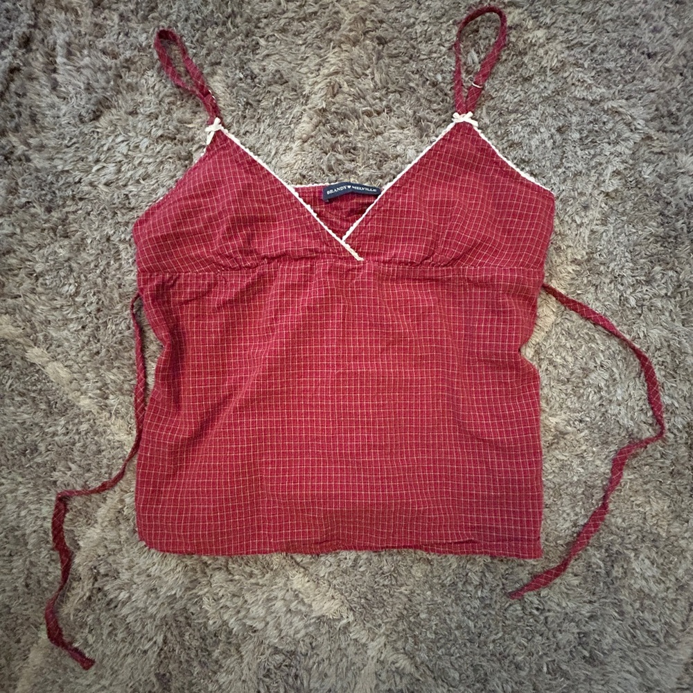 Brandy Melville Red Edith Top